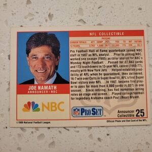 NFL PNY JETS PRO ANNOUNCER CARD